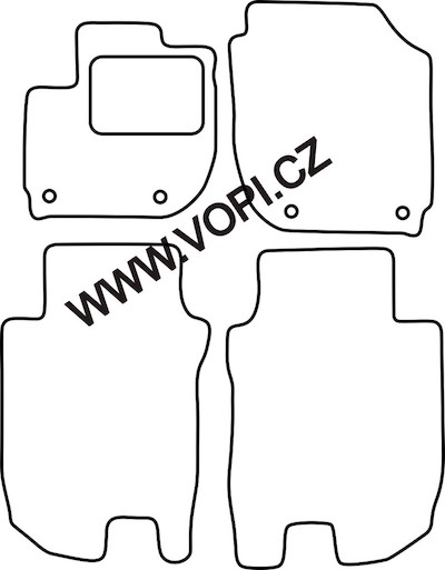 Autokoberce Honda HR-V 09/2015 - 2022 Carfit (1754)